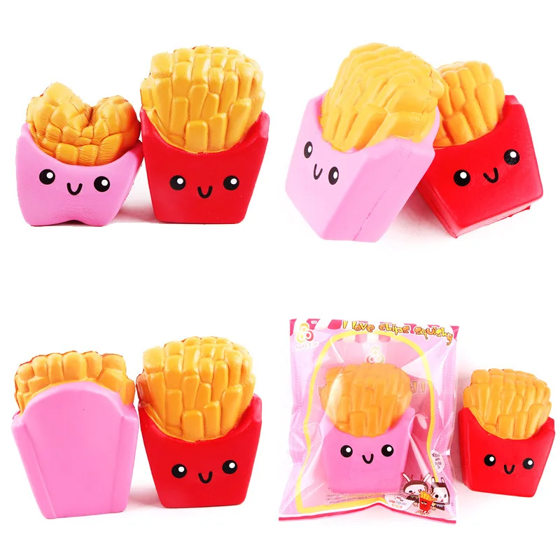 Kawaii jumbo картофель фри хлеб торт сожмите мягкими замедлить рост эластичный Шарм