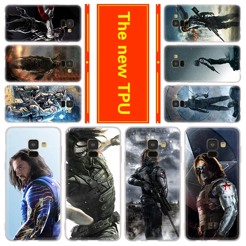 

Phone for Samsung Galaxy A50 A10 A20 A30 A60 A70 a750 a6 a8 a9 a7 2018 Plus a3 a5 a7 2016 2017 Cover Case Marvel Winter Soldier