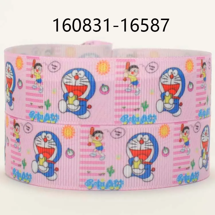 10 ярдов разные размеры живой мультфильм Дораэмон ленты печатных Grosgrain