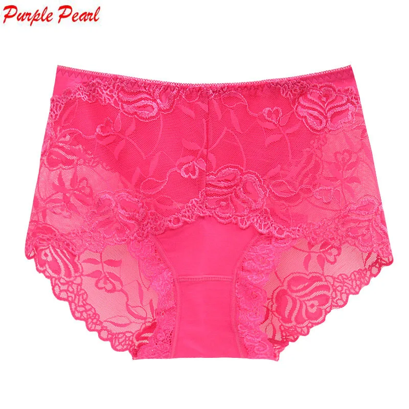 

HW036 Women underwear Sexy lace panties culotte femme knickers viscose fiber soft transparent cueca briefs high waist Calcinhas