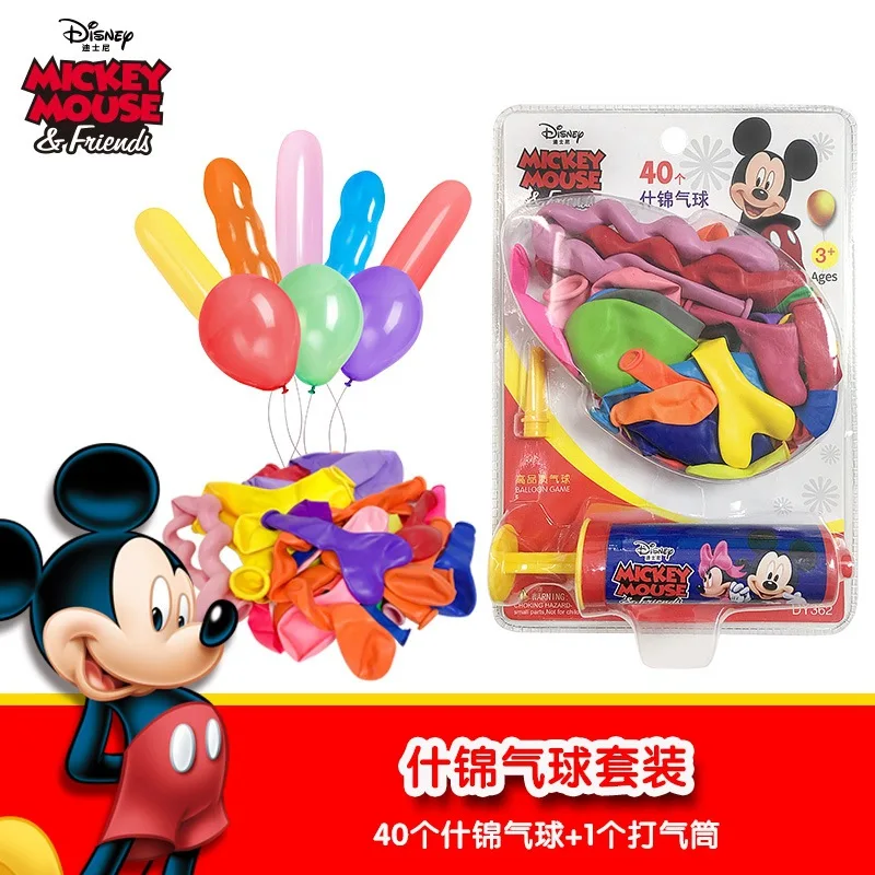40 шт./компл. disney с Микки Маусом Минни Надувные игрушки плюс Надувное вечерние торт полосы воздушные шары