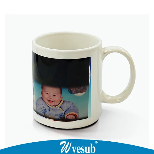 1pc Changing Color Magic Mug Ceramic Cup Heat Press Printing White 1pc Changing Color Magic Mug Ceramic Cup Heat Press Printing White Sublimation Personalized Sensitive