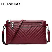 LIRENNIAO, модные новые дизайнерские сумки с клапаном, женская сумка на плечо из овечьей кожи, клатч, женская сумочка для мобильного телефона