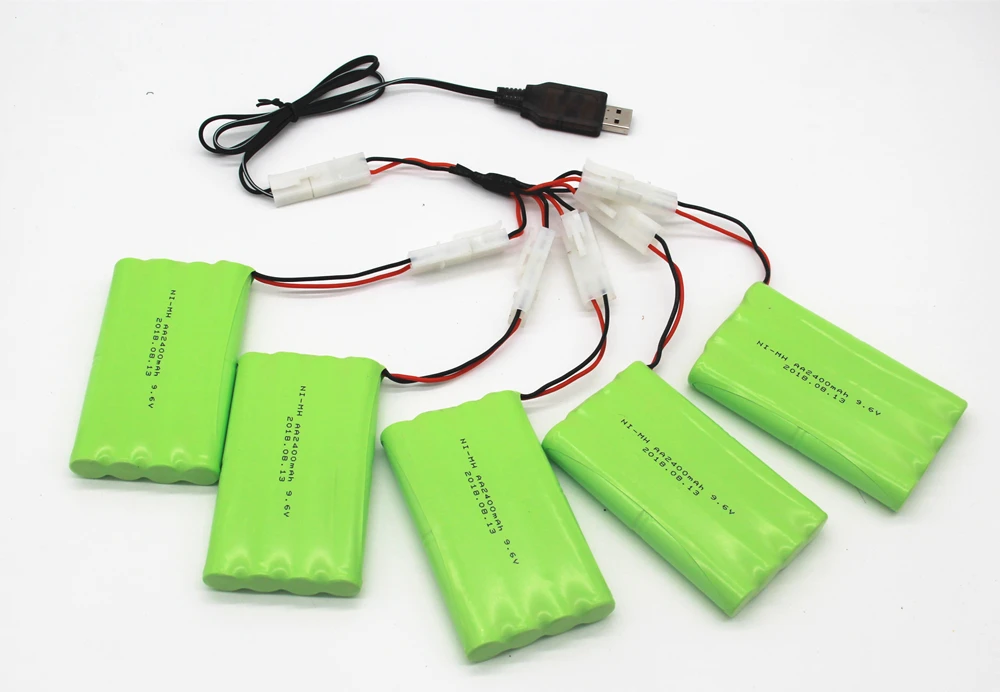 Металл гидридных или никель 9 6 V 2400mAh AA Батарея с 5in1 Зарядное устройство для