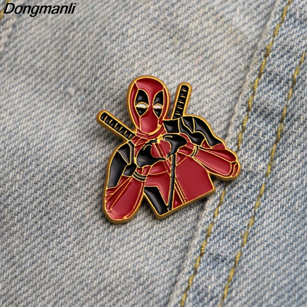 

L2306 Deadpool Pins brooches for Backpack/Bag/Jeans Clothes Badge Jewelry