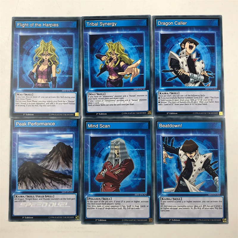 Yu Gi Oh торговые игровые карты легендарные драконы колоды английские карточки Аниме игра юджиох карты для коллекции speed Duel
