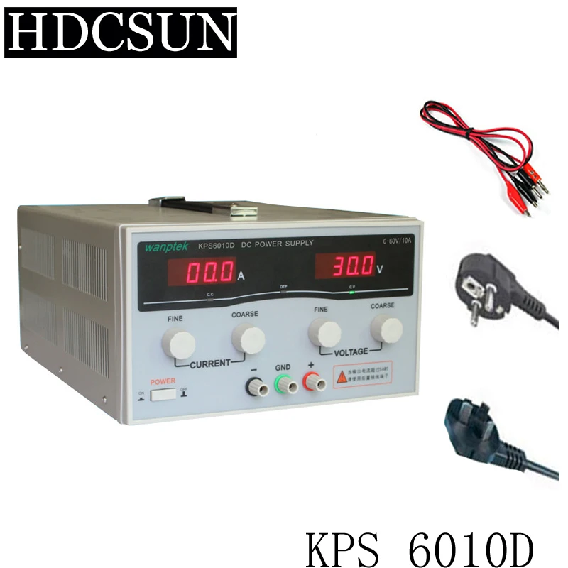 

KPS6010D High precision High Power Adjustable LED Dual Display Switching DC power supply 220V EU 60V/10A