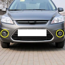 1 пара ABS Chrome передние противотуманные свет лампы Крышка Накладка для Ford Focus 2 Mk2 2009-2012