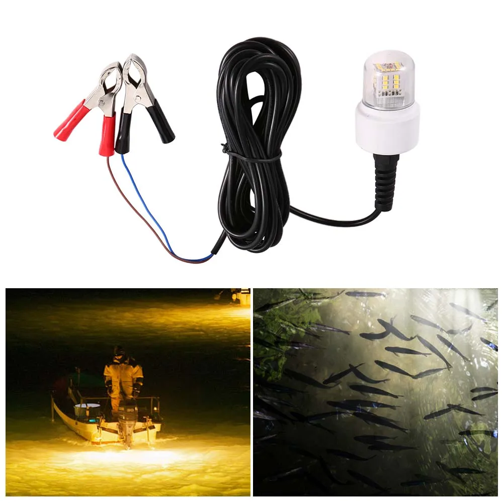 36 LEDs Night Fishing Light Submersible LED Underwater Lamp Bait Squid Fish Attracting Light