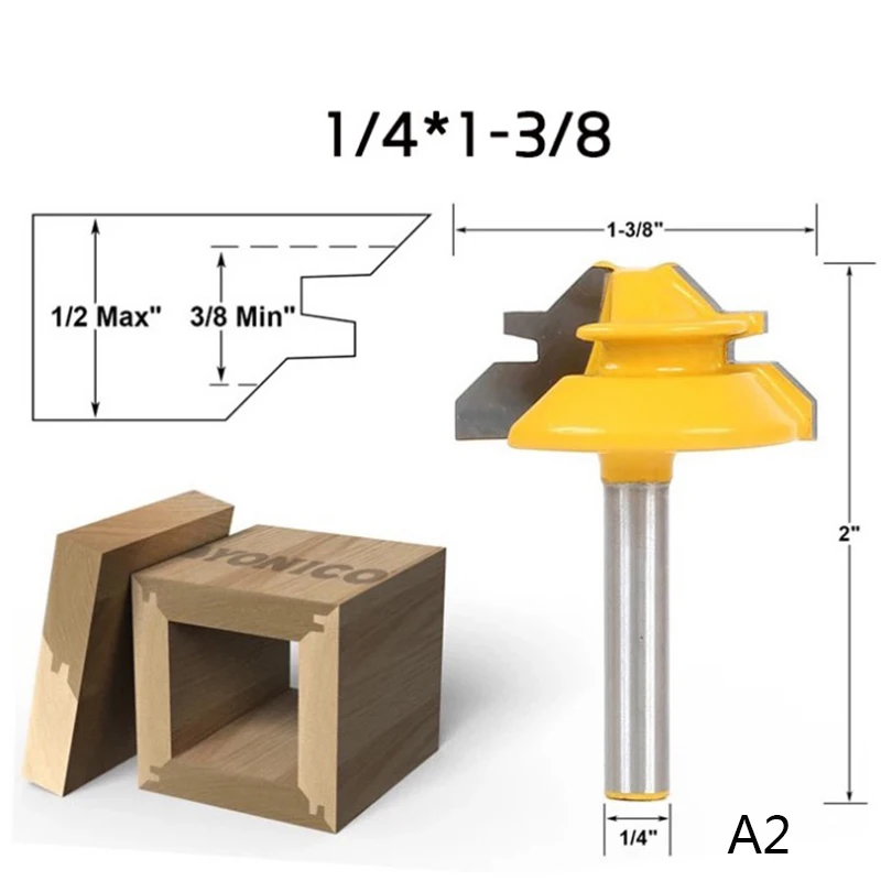 Lock Miter Cutter Router Bit Drawer Making Brand New Shank Steel Tenon Hardened