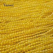 Yowei 3 мм натуральные янтарные бусы 40 см подлинный Прибалтики Золотой янтарь маленькие Свободные Круглые Бусы Diy ювелирные изделия цена продажи
