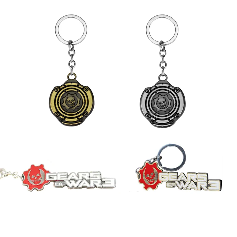 

Games Gears Of War 3 Sign the Letter Alloy Keychain Key Chains For Men Women Friendship Gifts