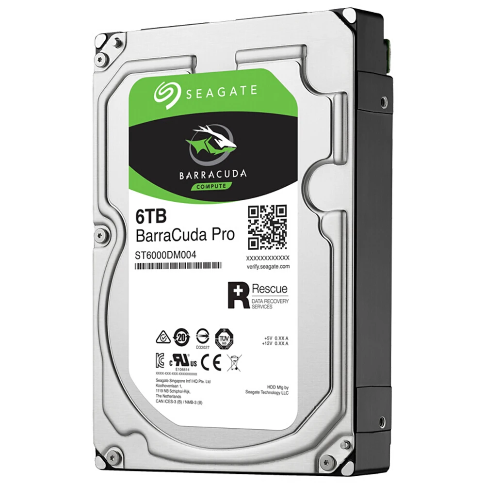 Внутренний жесткий диск Seagate 6 ТБ для настольных ПК 7200 об/мин SATA3 25 Мб кэш памяти 3 5