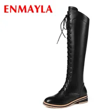 Airfour 2016 Autumn/Winter Fashion Knee-high Boots Shoes Woman Zip Lace-Up Big Size 34-42 Warm Long Boots Zip Casual Flat Boots 2018 new cow suede plus big size 34 42 black brown zip buckle fashion knee high autumn winter lady females womens boots x1690