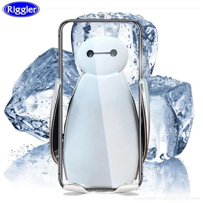 

Car Wireless Charger Smart Auto Clamp Charge Mount White Bear Air Vent Phone Holder for Huawei Mate 20 Pro Samsung S9 S8 Note 8