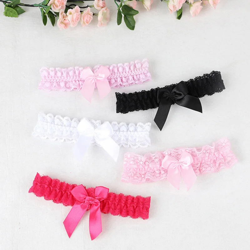 Sexy Leg Garter Lace Bride Wedding Lace Elegant Bowknot Lace Wedding Garter Set Bridal Props Apparel Accessories