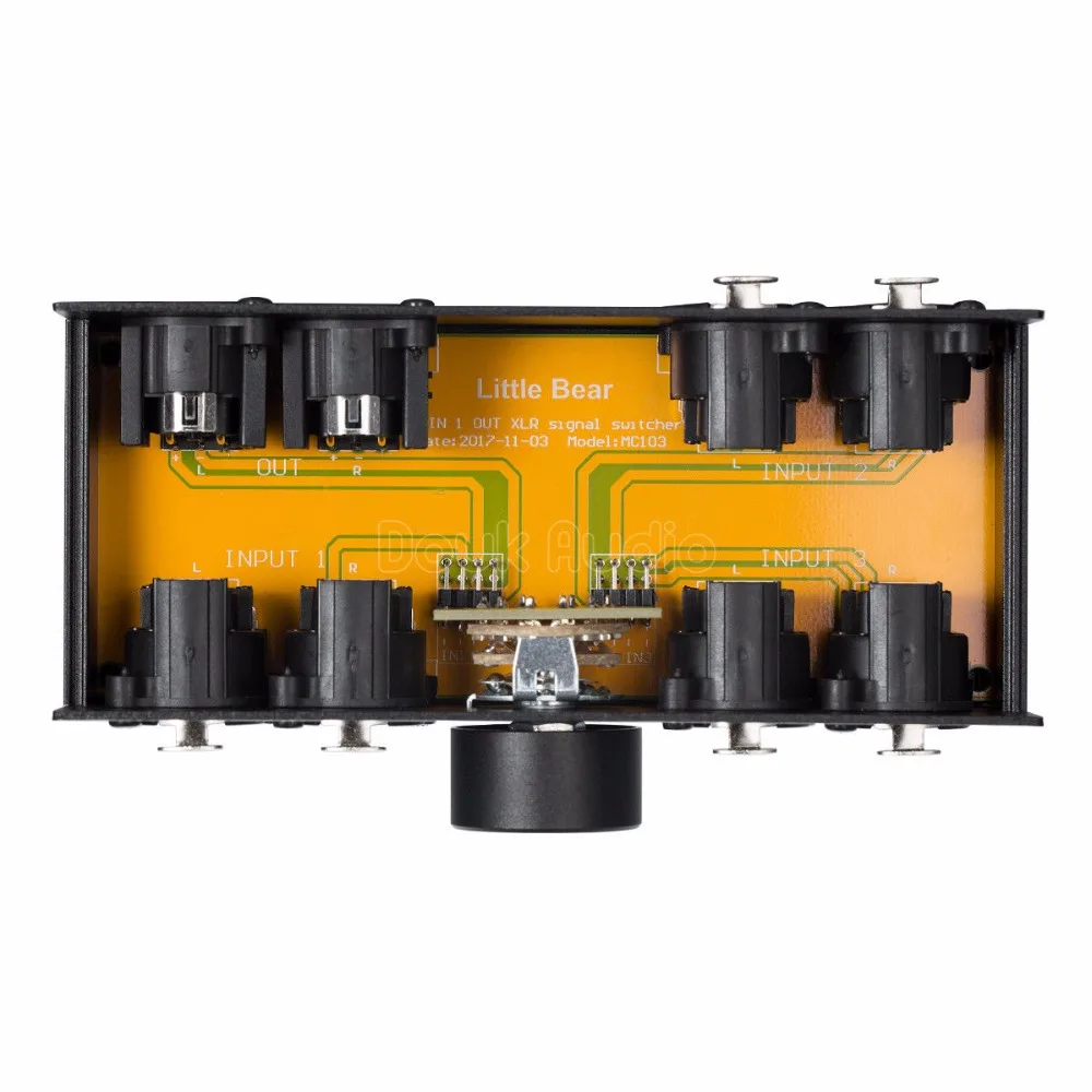 Стерео аудио переключатель Little Bear MC103 3(1) IN 1(3) OUT XLR Balance Пассивный Селекторный