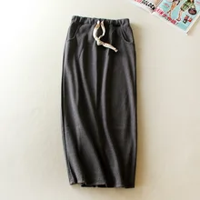 Модный один размер подходит всем весенне-осенние хлопковые юбки до середины икры mkd2 кружевная одношаговая юбка-карандаш