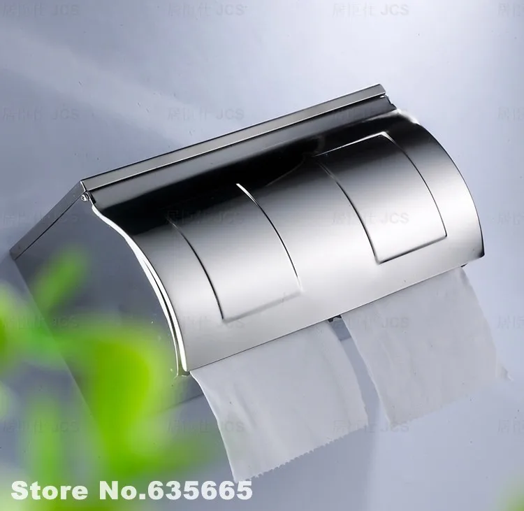 

Stainless Steel Toilet Paper Holders Rack Waterproof Tissue Double Box Bathroom Sanitary ware Banheiro Hardware Accessories