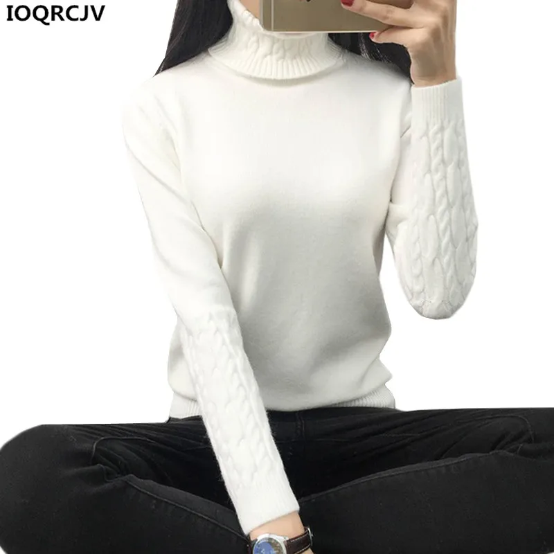 

Women Turtleneck Winter Sweater Women 2018 New Long Sleeve Elasticity Knitted Women Sweaters Pullovers Female Casual Tops K862