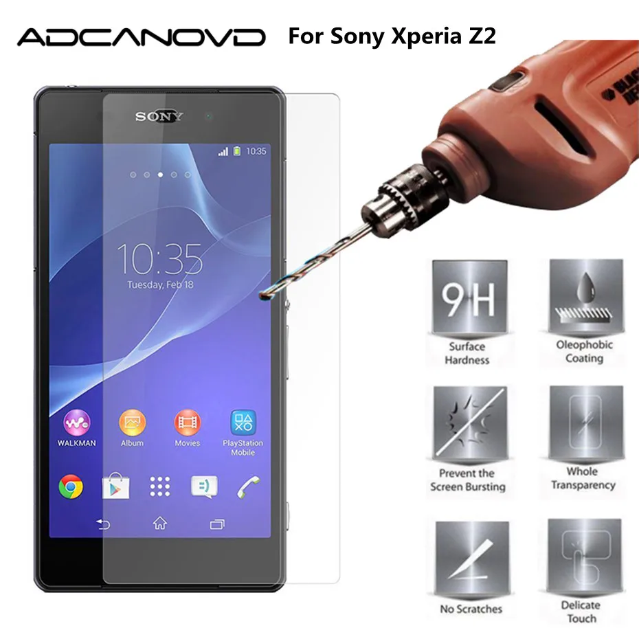 9H Explosion-proof Tempered Glass For Sony Xperia Z2 D6502 D6503 D6508 D6543 Screen Protector Film pelicula de vidro | Мобильные