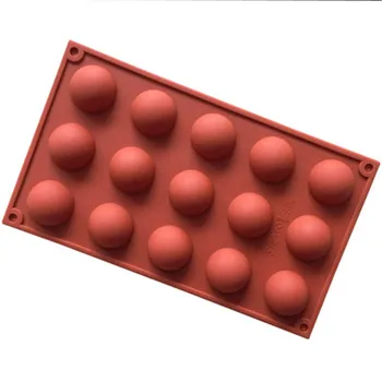 

3D Small Hemisphere Shape DIY Silicone Homemade Mold Chocolate Cake Pan Mould Sugarcraft Fondant Stencil Pastry Baking Tools