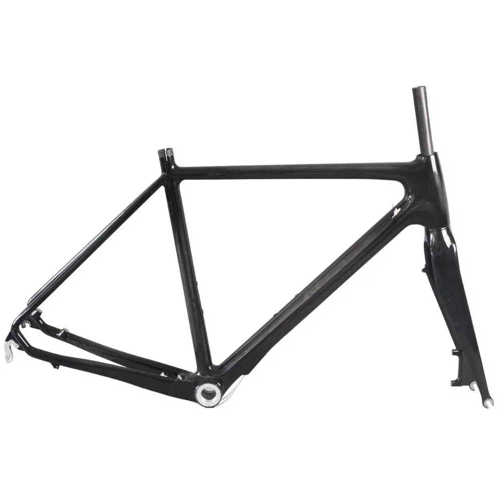 

ICAN Carbon fiber cyclocross bike frame BMX bicycle frames DISC with wide wheels and tires 54/57cm BSA UD 700x38-40C AC129