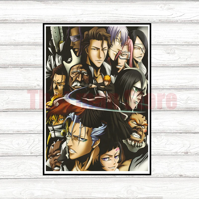 BLEACH плакаты мультфильм наклейки на стену белая мелованная бумага печатает Высокое разрешение гостиная спальня бар украшение дома арт бренд
