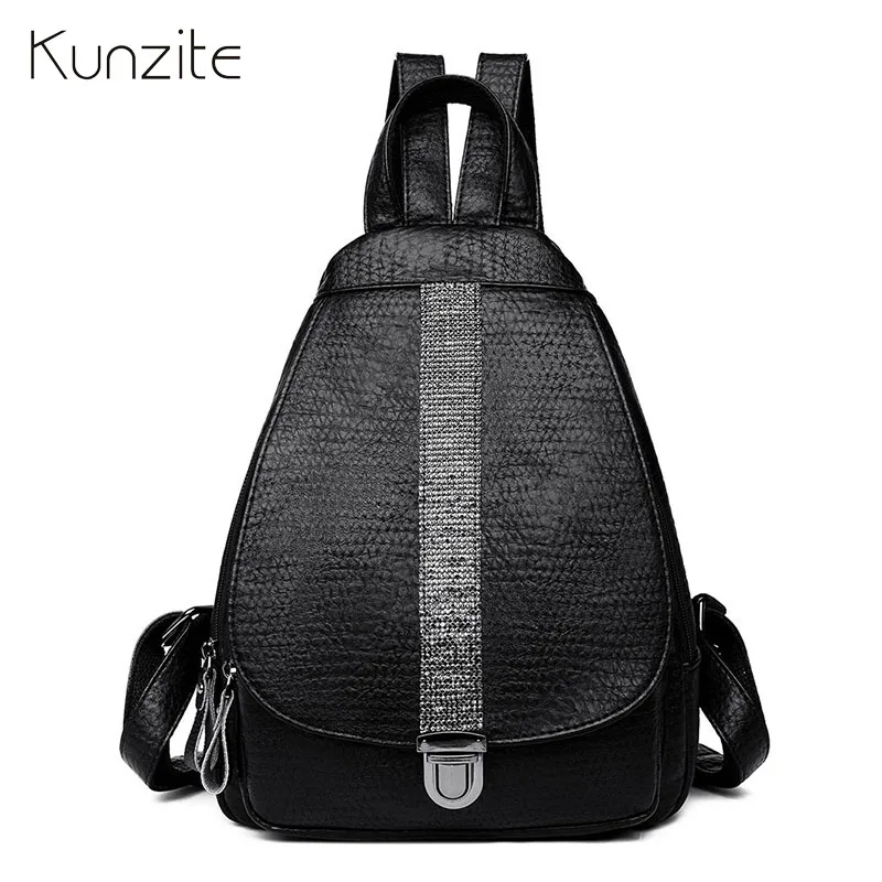 

Fashion Women's Leather Backpack Casual Ladies Daliy Shoulder Bags Female Backpacks for Teenage Girls School Bags Travel Mochila