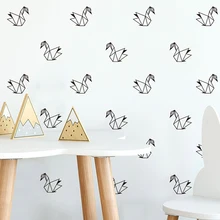 Unique Geometry Paper Crane DIY Environmental Protection Child Wallpaper Cartoon Boy Girl Bedroom Wallpaper A10-013 children s room wallpaper boy bedroom lovely warm cartoon girl princess room pure paper environmental protection star wall paper