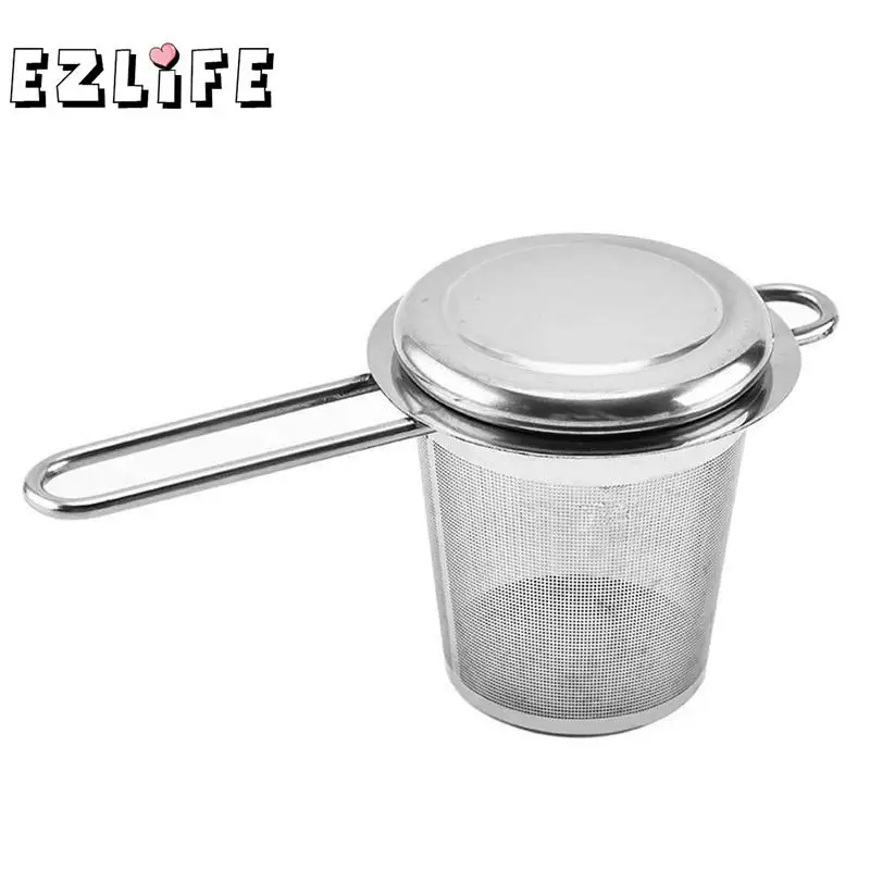 

New Reusable Stainless Steel Tea Strainer Mesh Infuser Basket Loose Tea Leaf Infusers Herb Filter for Mug Teapot Tea Accessories