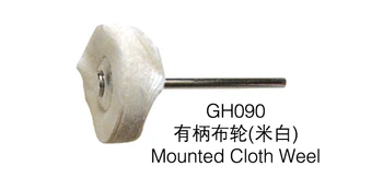 

100pcs dental Mouted cloth wheel polishing wheels handle Wire Wheel jewelry rotary engraving cleaning burnishing grinding tools