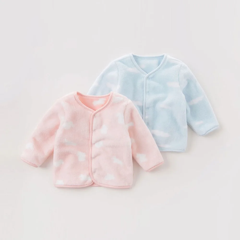 Fall Winter Sleep unisex kids clothes wear Cloud Pattern Fleece Thick