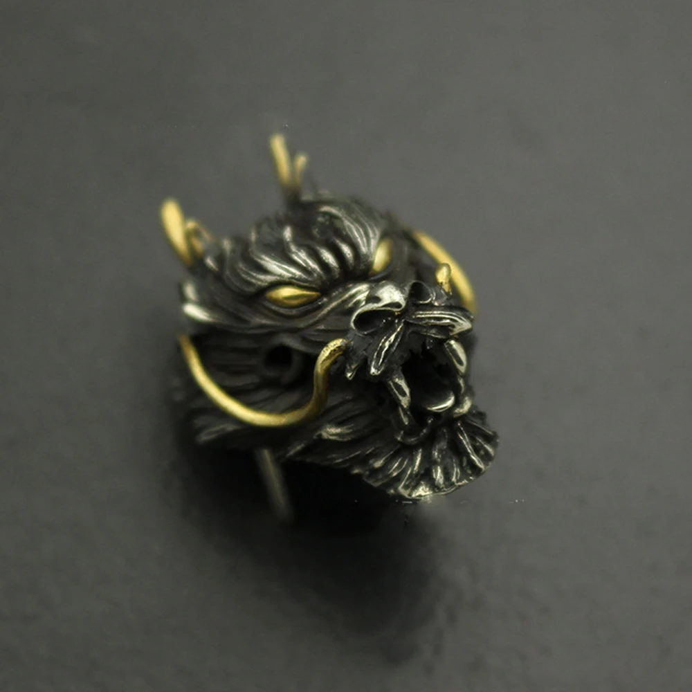 

DIY leather craft wallet dragon head design wallet button 1