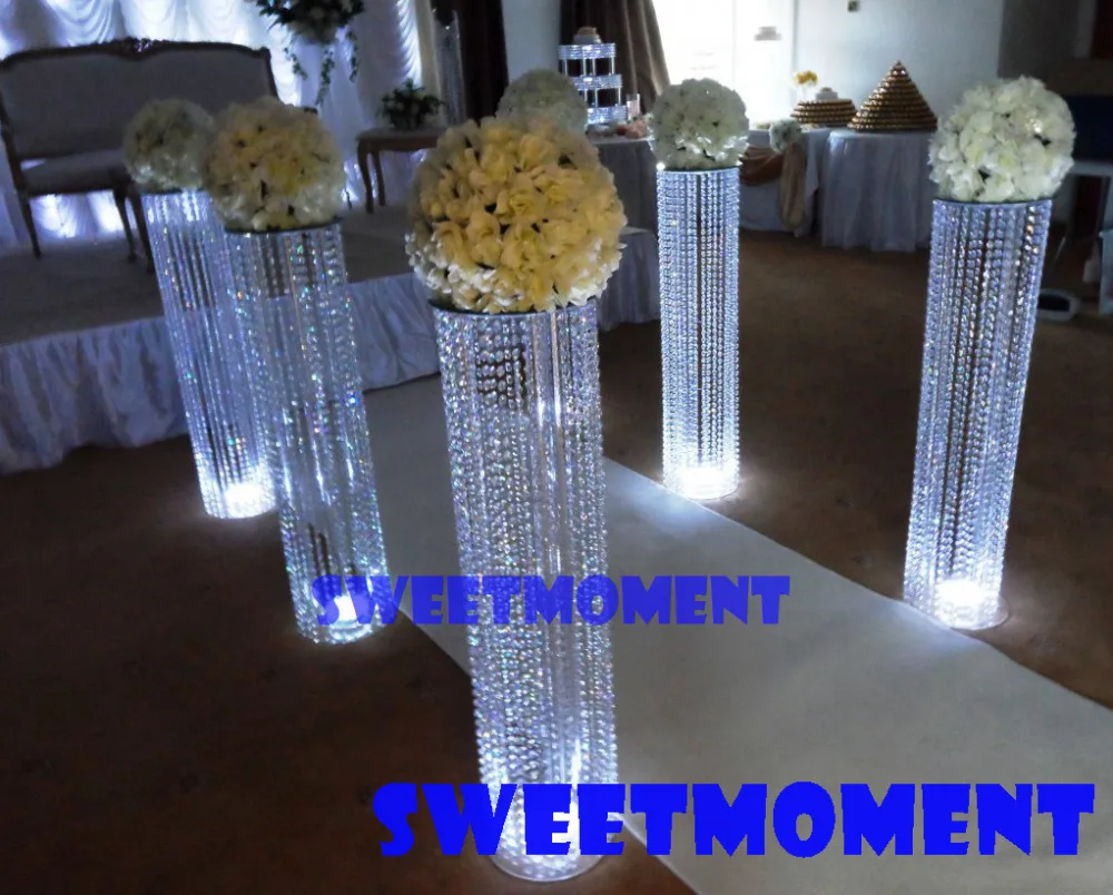 

16pcs Wedding Pillar Decoration Crystal Bead Strands