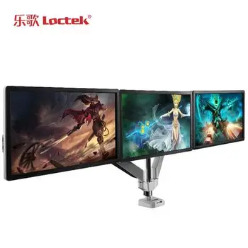 

Loctek D7T Aluminum Alloy Gas Spring Full Motion Triple Screen Monitor Holder with USB and Audio Port