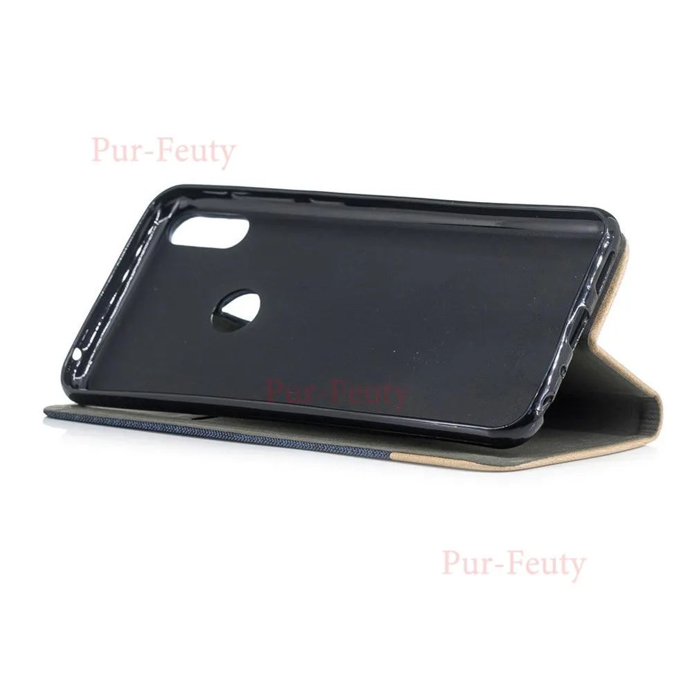 Чехол для ASUS Zenfone Max Pro(M1) ZB601KL ZB602KL смешанные цвета Холщовый кожаный флип-держатель для карт для ASUS_ZB601KL ASUS_ZB602KL