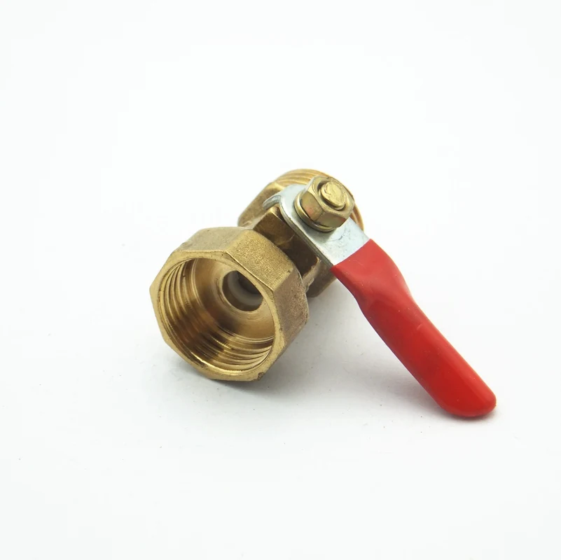 3/8" BSPT Female x 3/8" BSPT Male Threaded Two Way Brass Ball Valve For Oil Water Air