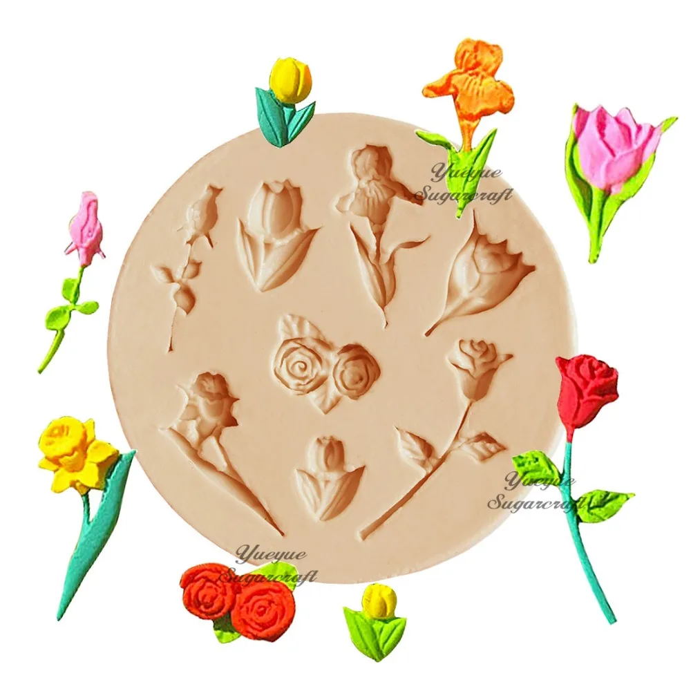 

Yueyue Sugarcraft flower rose silicone mold fondant lace mold cake decorating tools chocolate gumpaste mold