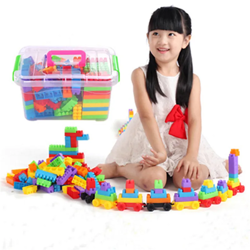 Baby kids blocks toys Large size plastic block assemblage toy boys
