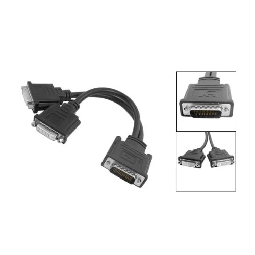 

High Quality DMS-59 Male to 2 Dual Link DVI-I 24+5 Pin Splitter Adapter Cable