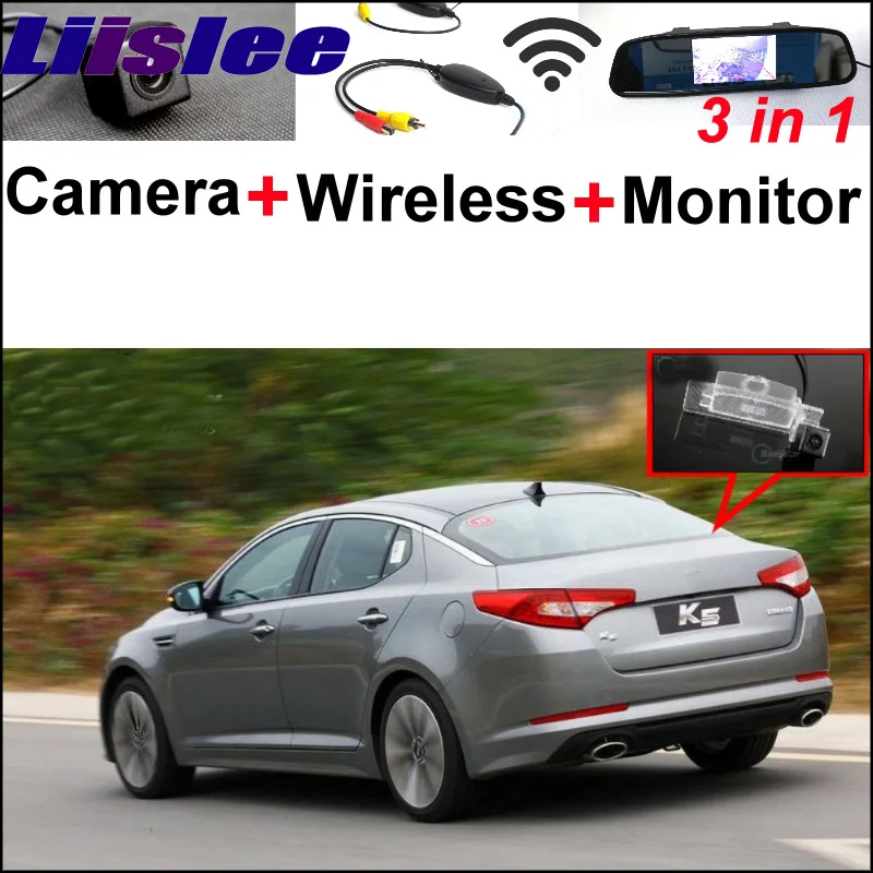 

3 in1 Special Rear View Camera + Wireless Receiver + Mirror Monitor Easy DIY Back Up Parking System For KIA K5 Optima 2010~2015