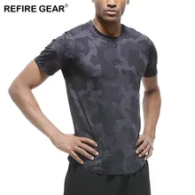 Refire gear Летние виды спорта на открытом воздухе Футболка мужская, с коротким рукавом Crossfits бег Бодибилдинг рубашки o-образным вырезом одежда футболки мужские