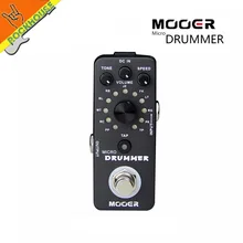 Mooer Micro Drummer Digital Drum Machine Guitar Effects Pedal Personal Drummer 121 Drumbeats 11 Music Styles True Bypass