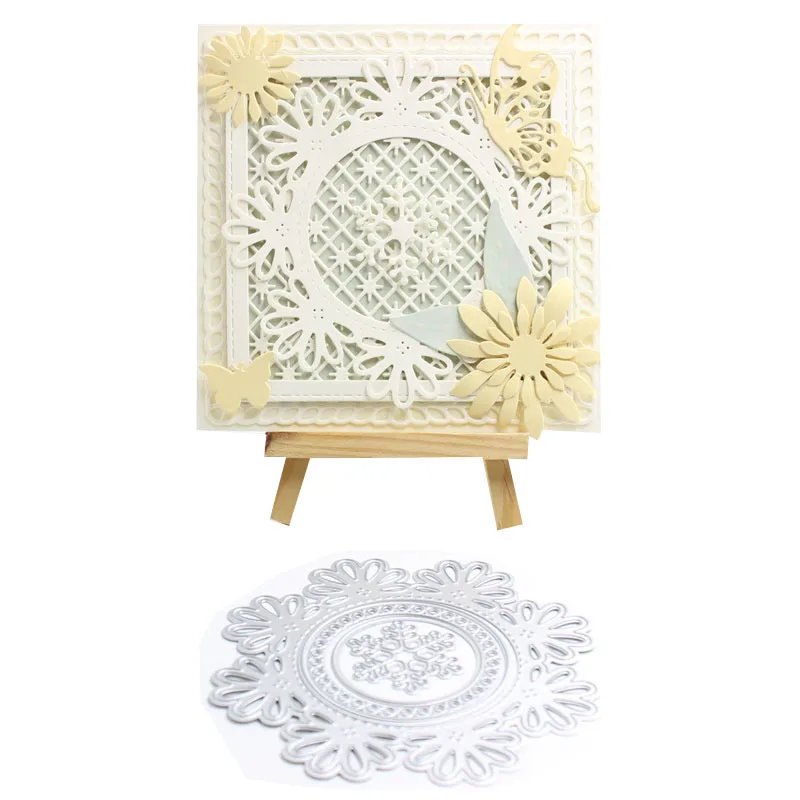 

KSCRAFT Flower Frame Metal Cutting Dies Stencils for DIY Scrapbooking/photo album Decorative Embossing DIY Paper Cards