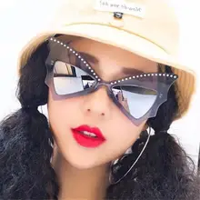Snowshine YLW, женские и мужские винтажные Ретро очки с заклепками в форме летучей мыши, солнцезащитные очки унисекс