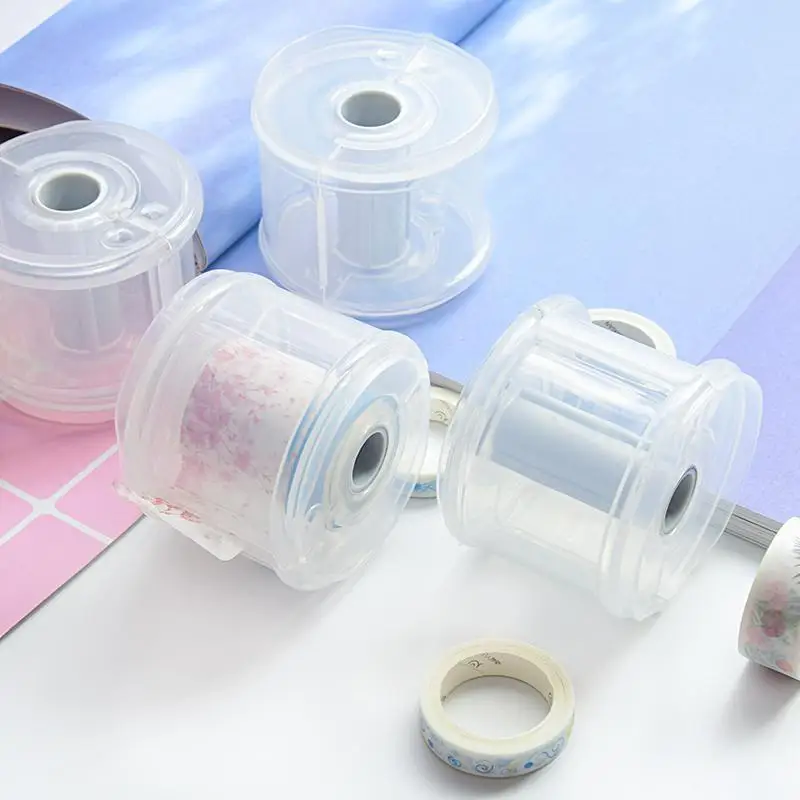 

Transparent Simple Washi Tape Cutter Office Supplies Tape Holder Diy Tape Dispenser Tool Kawaii