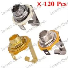 120 шт. 1/" моно вход Разъем для электрогитары Замена баса, 6,35 мм гитарный выход датчика разъем