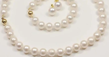 

Free shipping charm Jew.656 11-12mm pearl jewelry set necklace bracelet /20