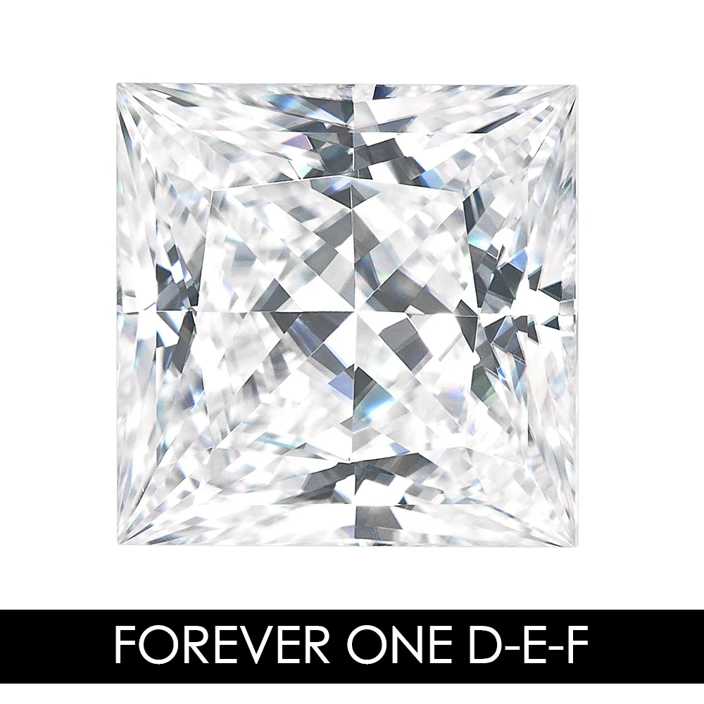 

5.5mm 0.9 CARAT 57 Facets Princess Moissanites Loose Gemstone D-E-FColor Charles & Colvard USA Created Moissanites REAL